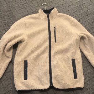 Goodfellow Tan and Navy Sherpa size M